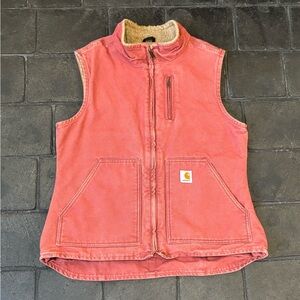 Carhartt Vintage Women’s WV001 VRS Sherpa Lined Vest Rose Size Medium